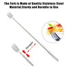 2Pcs Extending Fork, Adjustable Telescopic Fork Stainless Steel Extendable Long