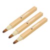 3pcs Gold Retractable Lip Brush Portable Soft Hair Double Ended