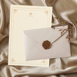 Letter Set: Handwritten Letter Set with Envelopes 6pcs, Writing Paper 20pcs, Seal Stickers 6pcs, Love Letters, Message Cards for Get Well, Birthday, Invitations, Wedding, Congratulations, Thank You