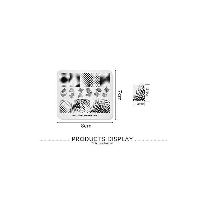 Rolabling Nail Stamping Plate Fashion Geometry Dots Abstract Spots