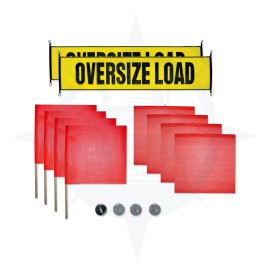 NCC Oversize Flag Kit-Includes Oversize/Red Flags and Magnet Mounts w/ Carry Bag