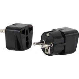 Plug In Solutions US to VIETNAM SOUTH KOREA Travel Adapter Plug Universal ASIA Type E(C/F) A 2-Pk