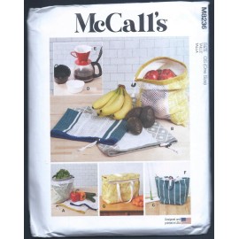 McCall's NEW/UNCUT McCall's M8236 Fruit & Veggie Bags, Mop Pad, Filters, Bin & Bag (OSZ)