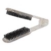 Double Sided Brush Clamp Ergonomic Handle Anti Static Nylon Hair