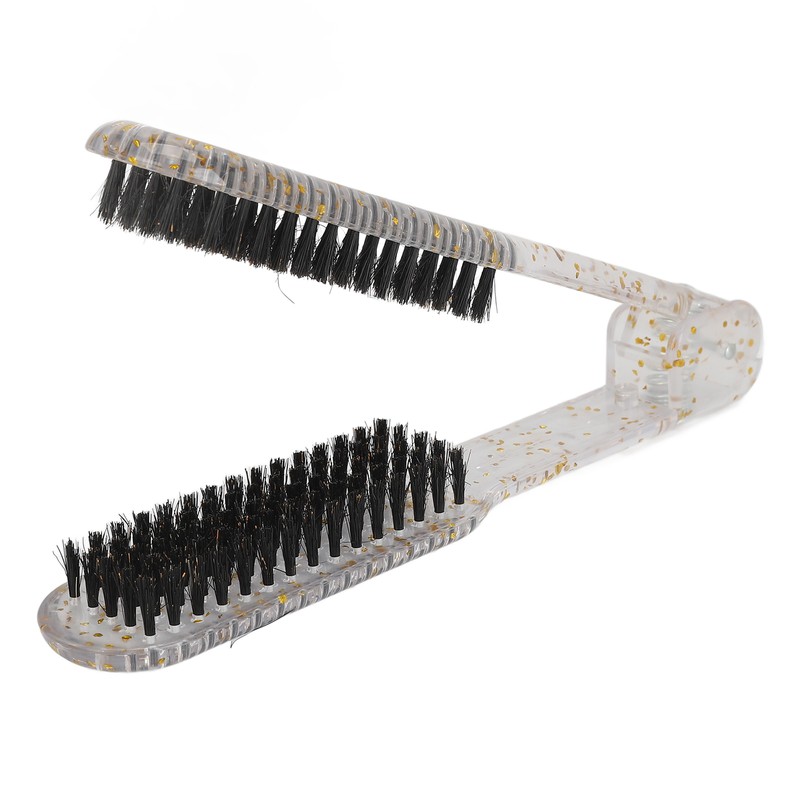 Double Sided Brush Clamp Ergonomic Handle Anti Static Nylon Hair