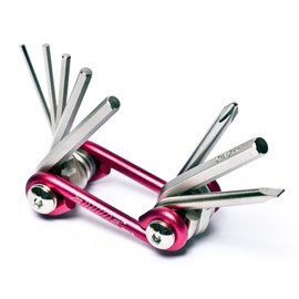 AWE® 8 Piece CR-V Special Hardened Steel Bike/Bicycle Multi Function Red Pocket Tool