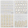 MBAIYO 5D Gold Embossed Nail Art Stickers, 4 Sheets Star