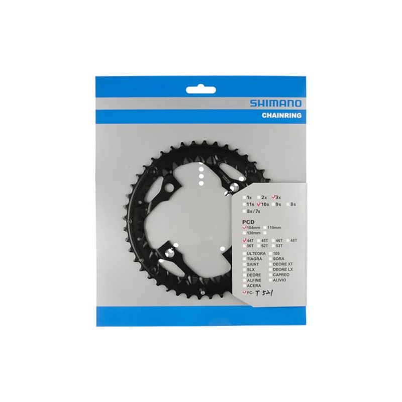 Shimano AE Y-1NL98040 44-tooth, black chainset for chain guard FC-T521