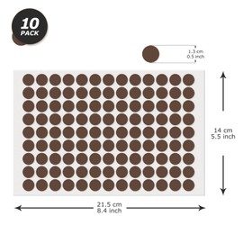 YIKIADA Brown Dot Stickers Round 0.5 Inch Sticker Circle Colored Labels Color Coding Labels for Office Classroom Toddlers Activity 1170 Pieces