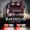 PKINGLAKE 2 in 1 LED Emergency Dash Strobe Light Bar