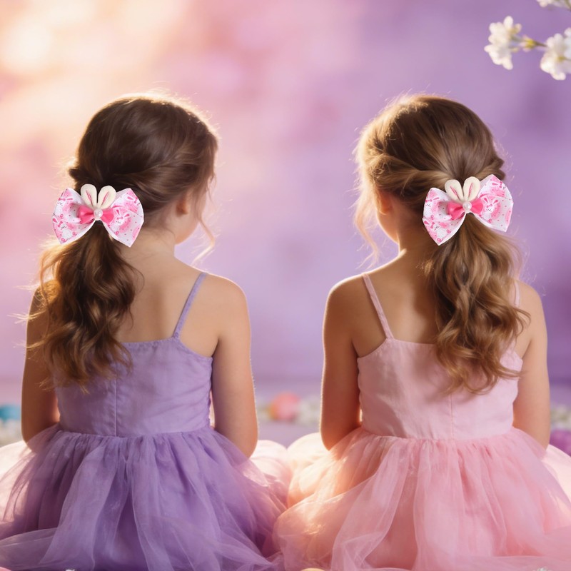 Easter Hair Bow Clips for Women Party 2PCS