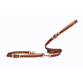 PAWSOFT Dog Leash, Soft and Comfortable Leather Dog Leash, Dog Leash for Small Dogs, 6FT Dog Training Leash | Heavy Duty Dog Leash, Chicago Brown x Cream