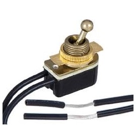 B&P Lamp® On-Off Brass Toggle Switch