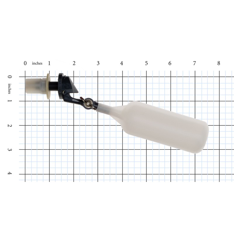 Kerick Valve MA252 PVC Mini Float Valve, Tank Mount, Adjustable