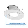 NICOR Lighting DLR4-R-10-120-2K-WH 4 in. White LED Recessed Retrofit Adjustable