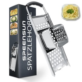 Spaetzle Maker,Stainless Steel Spaetzle Press with Comfort Grip Handle,Homemade Traditional German Egg Noodle Maker,Manual Pasta Noodle Dumpling Making Tool Set.