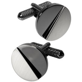 Tabarat Tps-179 Men's Cufflinks Made in Japan Brass Geometric Cufflinks, Brass, No Gemstone