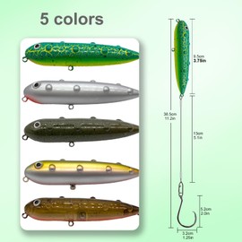 Wondersee Catfish Float Rig Santee Rig Catfish Floats Santee Cooper Catfishing Rig for Bank River Lake with Circle Hooks Catfish Rattling Line Float Catfishing Tackle (Pack of 4)