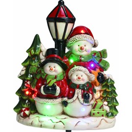 Transpac Light Up Music Snowman Family