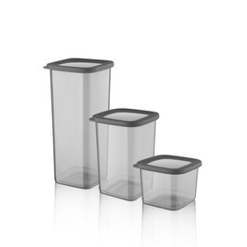 My Happy Home 12 Pcs Square Plastic Food Containers with Lids, BPA-Free Kitchen and Pantry Organiser with Labels