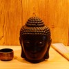 Omonic Porcelain Zen Garden Yoga Meditation Black Thai Buddha Head