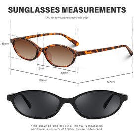 deegbbyi 2 Stück Retro Sonnenbrille, Klassische UV400 Schutz Brillen, Kleinem Rahmen Brillen, Trendy Oval Sonnenbrille, 90er Jahre Styles, Geeignet für Frauen Sonnenschutz, Reisen, Radfahren