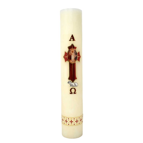 Cirio Pascual Jesus Christ Easter Candle 12" inches Tall 1/2
