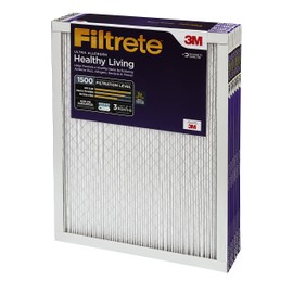 Filtrete Healthy Living Ultra Allergen Reduction AC Furnace Air Filter, Delivers Cleaner Air Throughout Your Home, MPR 1500, 20 x 25 x 1, 6-Pack