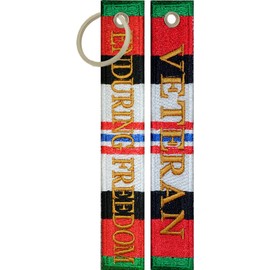 Enduring Freedom Veteran Keychain Luggage Tag Key Ring Military Gifts