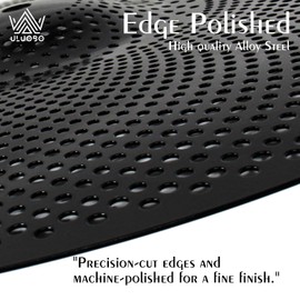 ULUOBO 12 inch Splash Cymbal, Low Volume Small Quiet Silent Cymbal for Pratice (Black)