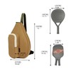 Neoprene Padded Pickleball Paddle Sling Bag with Ball Holder Pouch,