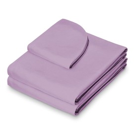 Saloniture 3-Piece Microfiber Massage Table Sheet Set - Premium Facial Bed Cover - Includes Flat and Fitted Sheets with Face Cradle Cover - Lavender