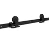 6FT Sliding Barn Door Hardware Kit Black Rustic Rail Track