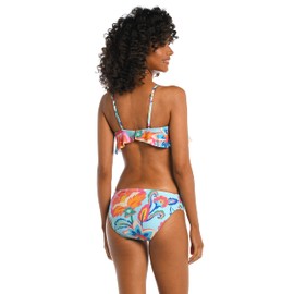 La Blanca Women's Bandeau Bikini Swimsuit Top, Multi//Breezy Beauty, 8