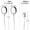 Extra Large Serving Spoons Set of 12, 11.4 inch Foodgrade
