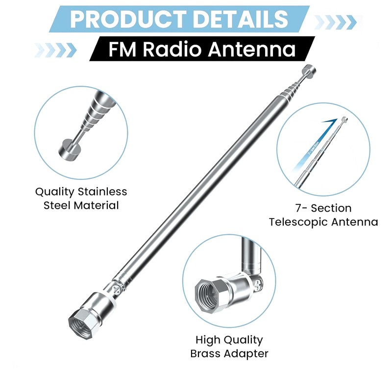 ANBOO DAB FM Radio Antenna75 Ohm FM Aerial Indoor Antenna