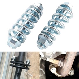 2Pcs Steel Exhaust Manifold Bolts, M10x1.5 mm Exhaust Bolts and Nuts Kit with Springs & Nuts & Gaskets, Universal Car Accessories Exhaust Flange Bolts for Most Cars