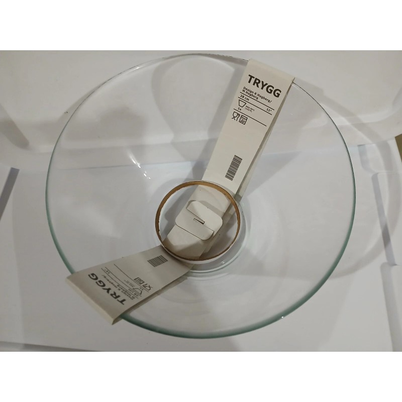 IKEA Trygg Glass Serving Bowl Large Pasta Salad Potluck 11