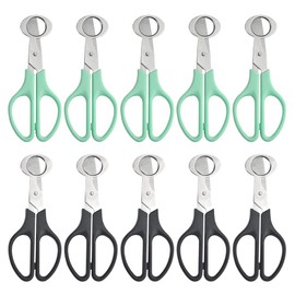 XINMEIWEN Quail Egg Cutter Stainless Steel Scissors Quail Pigeon Egg Cutter Tool Quail Egg Scissors Opener Quail Eggs Cracker for Home Kitchen Black+Blue 10 Pieces