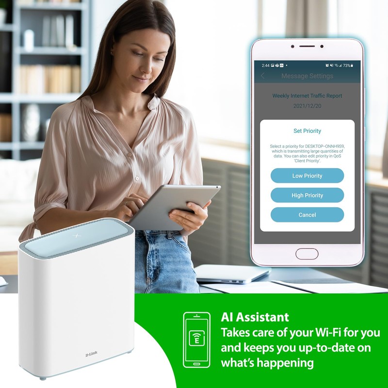 D-Link M32, Eagle Pro AI WiFi 6 Lifestyle Router -