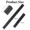 2 Pcs 30cm&15cm Metal Ruler, Stainless Steel Ruler Black Metal