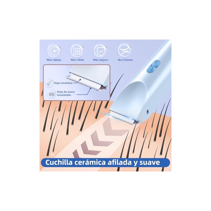 Depiladora Eléctrica y Rasuradora para Mujer 2 en 1, Doble