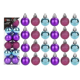 Baubles Christmas Decorations (24pc Round Baubles)