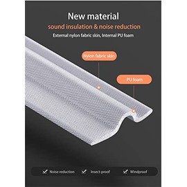 80 Pulgadas Tira de Sellado Autoadhesiva para Ventanas, Sello de Espacios a Prueba de Viento e Insonorizado, Cinta de Sellado de Espuma PU para Puerta Corrediza Inferior, Protector de Polvo para
