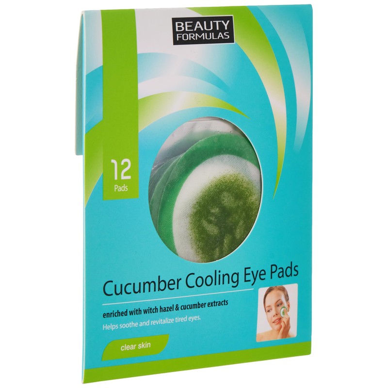Beauty Formulas Clear Skin Cucumber Cooling Eye Pads 12'S