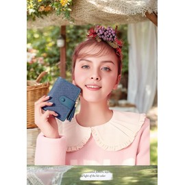 Women's purse, women's purse, women's mini purse, women, modern design, ideal for cards, cash, coins and keys, blue, Modern