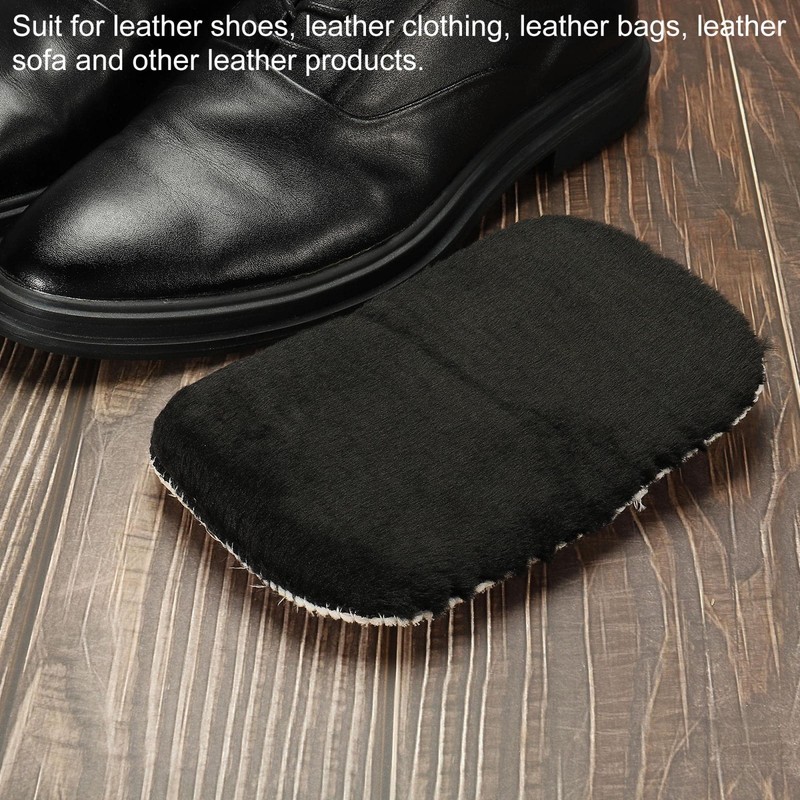 sourcing map Shoe Cleaning Gloves for Leather Boots Black Pack