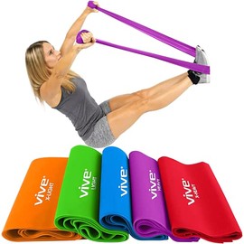 Vive - Bandas de resistencia para entrenar (5 unidades) - Kit de resistencia para ejercicio y entrenamiento, bandas elásticas para fisioterapia, pilat
