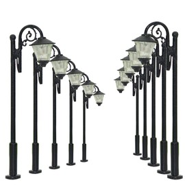 Evemodel Model N 1:160 Lamps Warm White Lighting Street Lights Model Making Decor Pack of 10