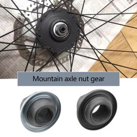 LT Easiyl Pack of 4 Bicycle Axle Nuts for Front/Rear Axle 8 x 12.5 x 21 mm Front Axle Nut 9.5 x 21.1 x 11.9 mm Rear Axle Nut Cone Nuts Dust Cover for Mountain Bike Training